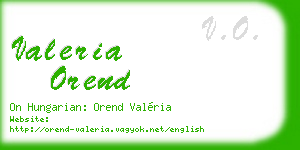 valeria orend business card
